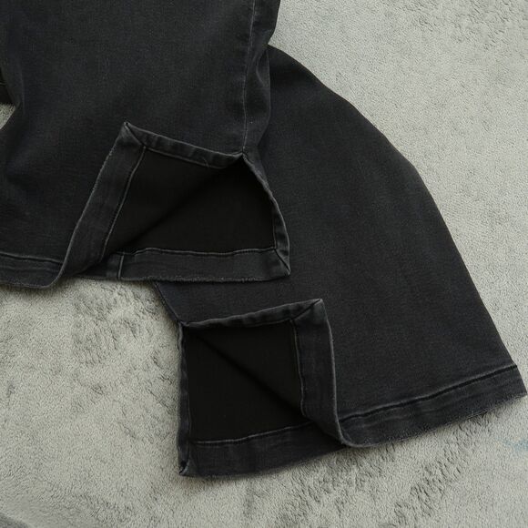 G By Giuliana Jeans Women's 10 Gray High-Rise The Trouser Wide-Leg 31" Inseam - Picture 2 of 16